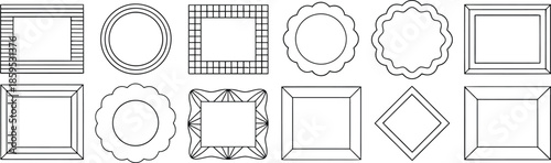 Various picture frame designs and shapes