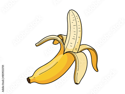 banana on white background