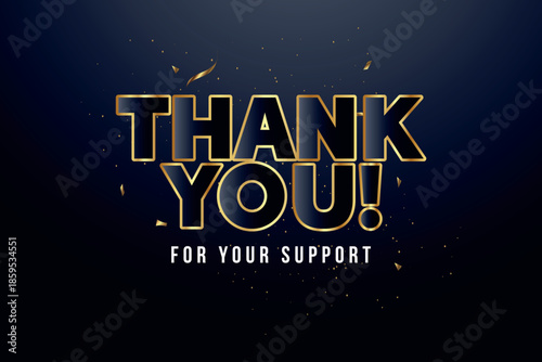 Thank you for your support design for online buyers illustration vector. vector thank you handwritten inscription.