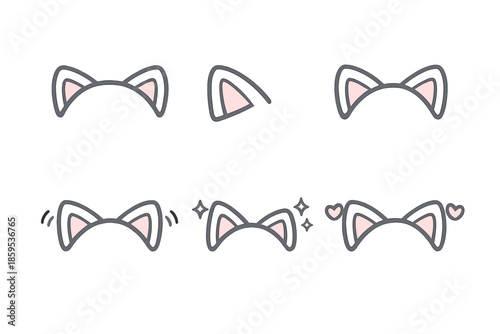 Cute Cat Ears Headband with Embellishments