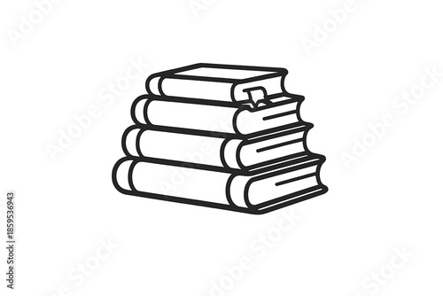 Stack of four books icon