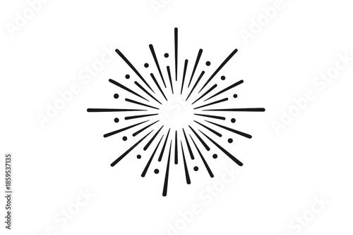 Abstract radial burst pattern on grey background