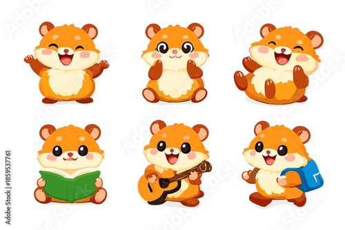 Cute Hamsters in Various Poses