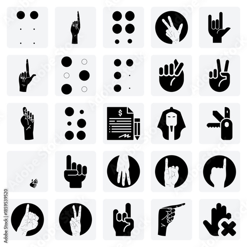 Deaf Communication And Hand Gestures – Asl Alphabet Visuals For Educational Materials And Awareness Campaigns.