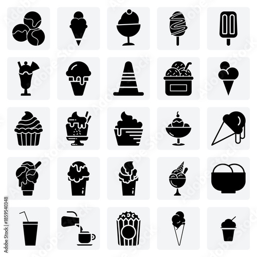 Ice Cream Parlor Menu Selections – Scoops, Cones, And Sundaes For Dessert Shop Branding And Advertising