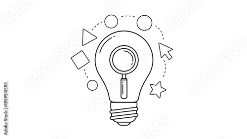 Light Bulb Illustration Signaling Bright Idea And Innovation.