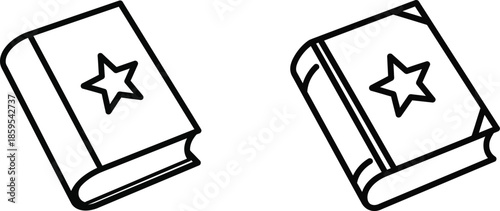 Two star marked books side by side