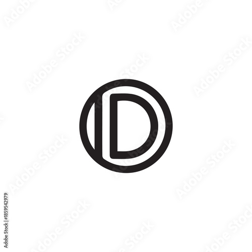 A creative vector logo design with "D" letter .	
