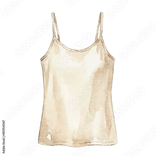 Watercolor-style innerwear or tops illustration