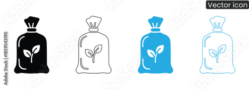 Eco friendly money bags with growing plants inside, symbolizing sustainable finance and green investing