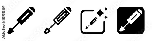 Flat screwdriver icon for carpenters and mechanics tools black transparent PNG vector illustration