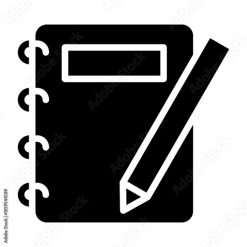 Notebook Glyph Icon