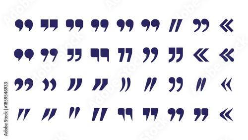 Quotation Marks Punctuation  Symbols Vector Set
