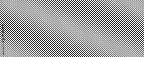 Thin slash line seamless pattern. Repeated fine diagonal lines background. Pinstripe wallpaper. Black and white tilted slanted strip backdrop. Repeating oblique linear texture overlay