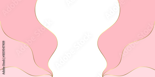 background abstract pink ribbon vector valentine's day banner paper style. women's day illustration