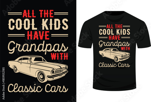 Grandpas with Classic Cars Funny Old Car Enthusiast Car Guy Svg Design