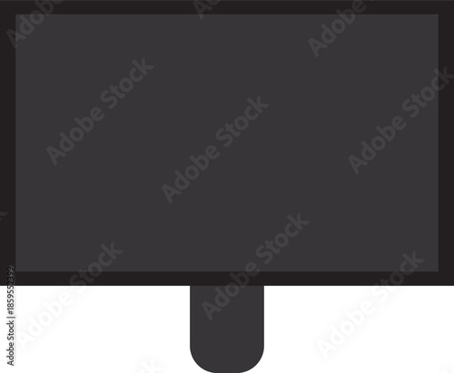 LCD monitor desktop vector