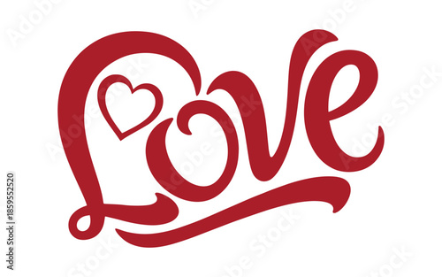 Stylized love symbol with heart design