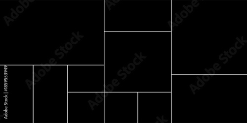 Photo collage Template for wall gallery. Photo frames. Vector illustration EPS10.