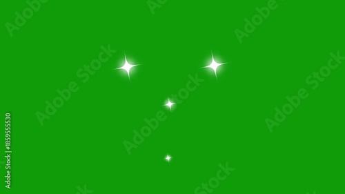 Magic glitter sparkle trail, glowing doodle stars, white twinkling particles starlight dust line, fairy sparkle burst, twinkle Sparkle Stars animation, style on green screen background. 4k background