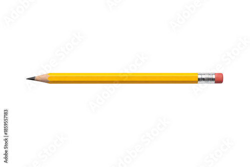 Yellow Pencil Isolated on Black