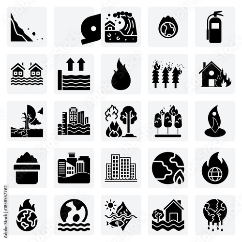 Global Warming And Extreme Weather Phenomena – Climate Change Effects Like Floods And Hurricanes For Scientific Presentations.