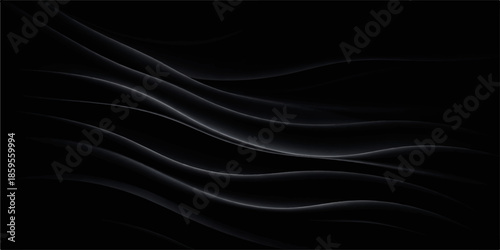 Black and white abstract background with flowing waves and digital texture