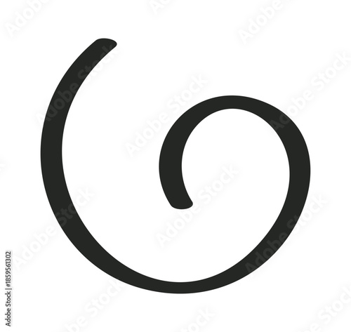 Decorative swirl outline doodle element