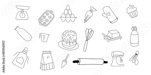 Collection of various household and kitchen utensils