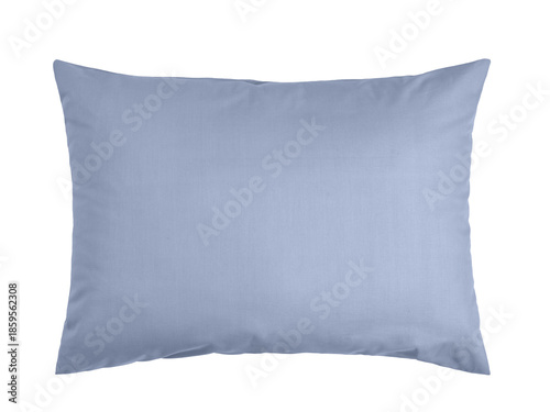 down pillow with cotton cover, isolate on a white background