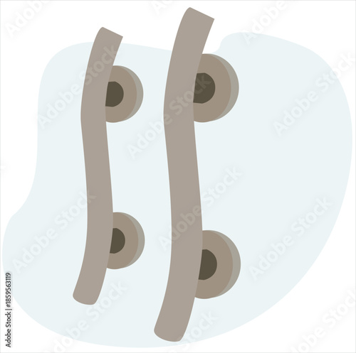 door handle. Door closeup open.
