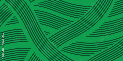 farm green banner, organic abstract background with fields. wavy green lines, natural organic products. ecology background. striped farmer green Pattern