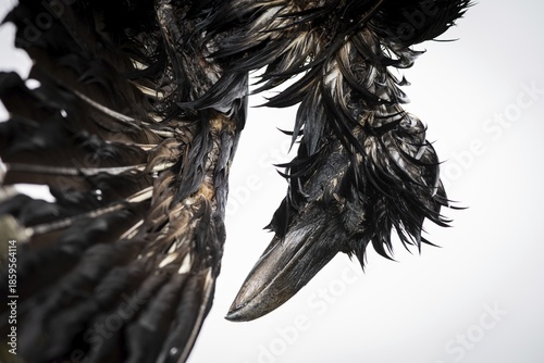 Dead raven, hung up as a deterrent, Drangsnes, Westfjords