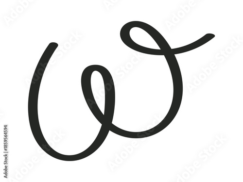 Twirl doodle scribble shape design