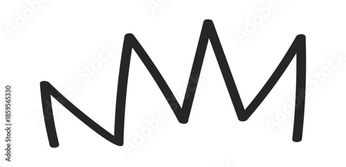 Cute zigzag scribble doodle element