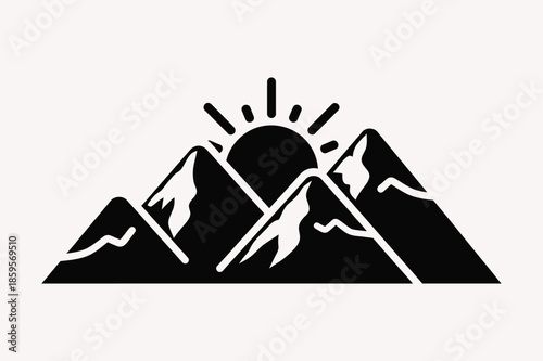 Mountain sunrise silhouette
