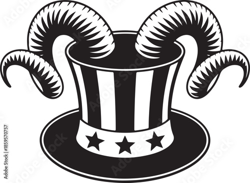 Jester Hat with Curved Horns Circus Silhouette Icon