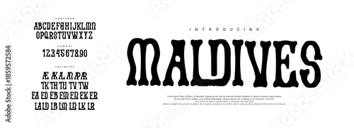 Maldives font is a Playful decorative display typeface inspired by beach vibes, tropical holidays, and relaxed fun style, perfect for summer branding and posters