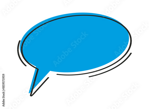 Rounded thoughts bubble comic doodle