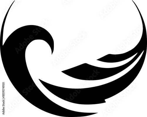 Calm Sea Waves Design Relaxing Water Surface Concept