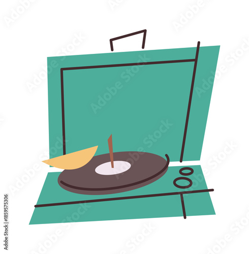 Vintage vinyl record player design