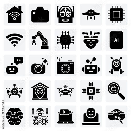 High-Tech Smart Home Concepts – Artificial Intelligence, Robotic Automation, And Advanced Cpu Processing For Technology Presentations