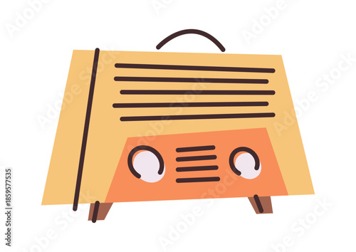 Vintage radio old-school media design