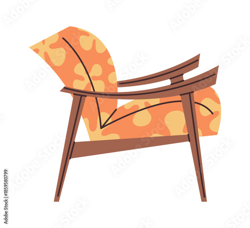 Armchair retro floral pattern design