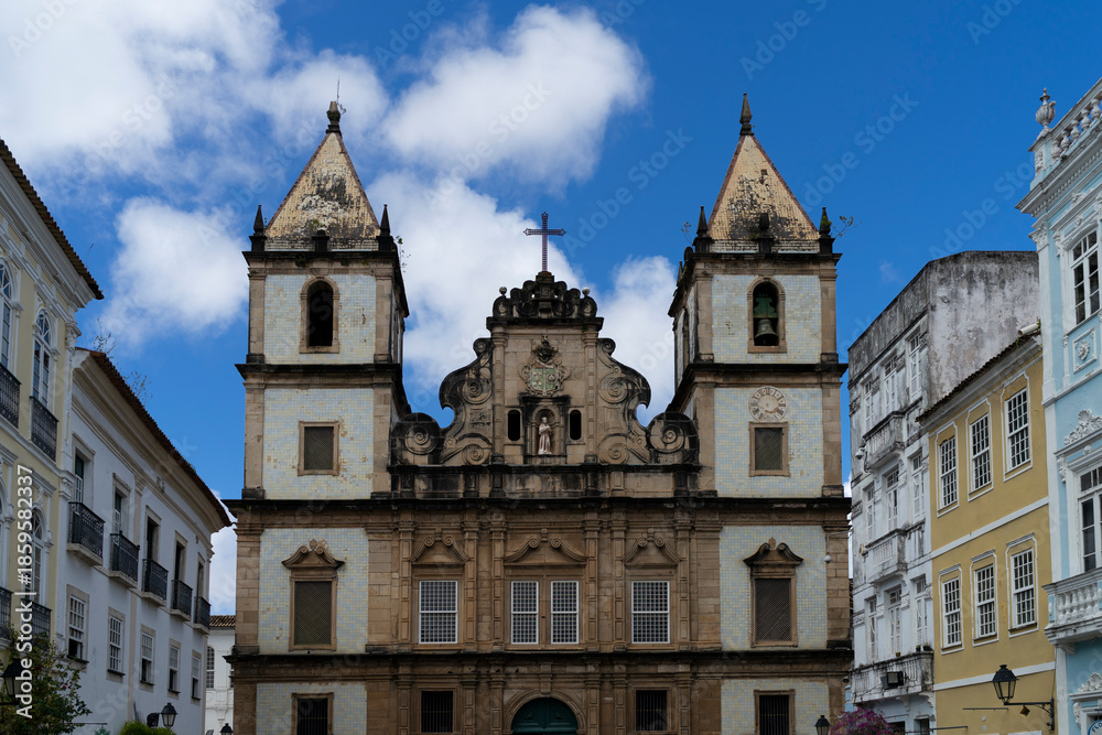 Obraz premium Salvador, Bahia, Elevador Lacerda, barcos, mar, fé, centro histórico, pelourinho, 