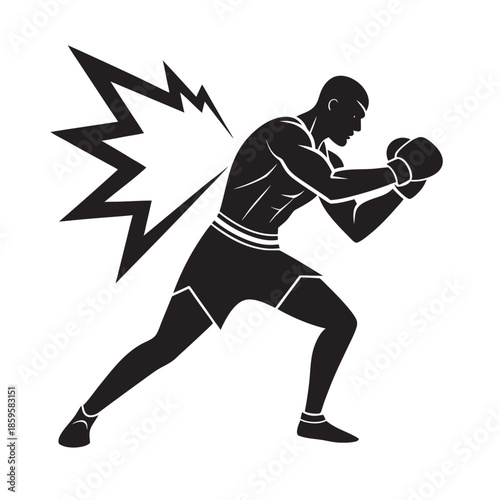 Boxer Dodging Incoming Punch In Ring