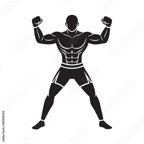 Boxer Guarding In Strong Defense Stance