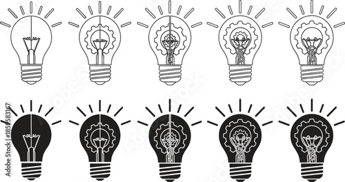 Illuminated Bulb Ideas Lightbulb Moments