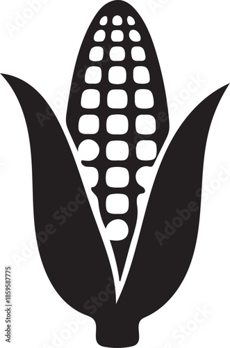 Corn silhouette vector icon