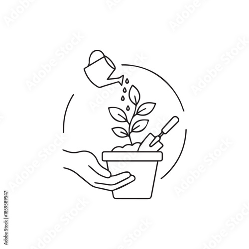 "Hand Holding Plant for Eco Growth and Environmental Care"